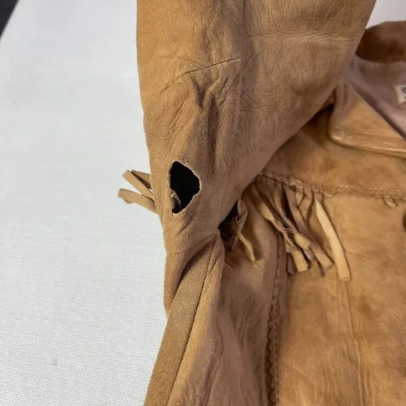 Vintage1930's Honeysuckle Kid Buckskin Leather Fringed Jacket